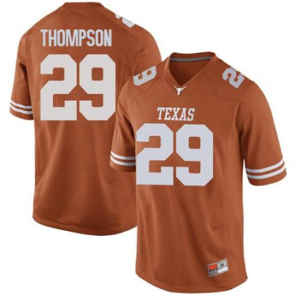 Mens University of Texas #29 Josh Thompson Game Official Jersey Orange